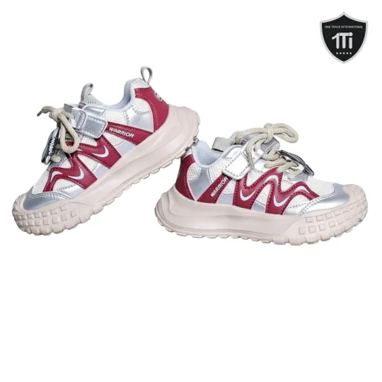 Warrior Kids’ Red & Silver Sport Sneakers